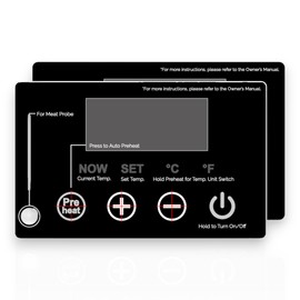 PLUGNGRILL Panel Screen Sticker Set Enhanced Adhesive for Turbo E Outdoor Electric Grill | Quick DIY Installation