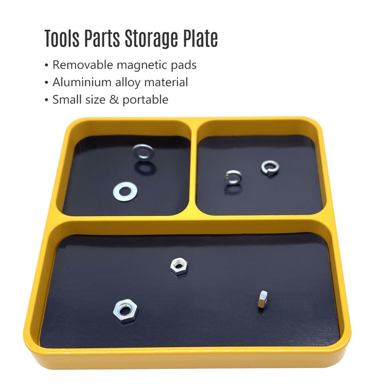 Magnetic Desktop Screws Tools Parts Tray Holder Storage Plate Box