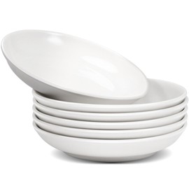 Cabaubl White Dessert Plates Ceramic,Set of 6 Small Dinner Plates,6 Inch Round Appetizer Plates,Ceramic Salad Plates Set,Ceramic Serving Dishes,Microwave and Dishwasher Safe