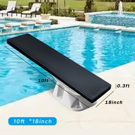 Pool Diving Board Cover Protector, Weatherproof Pool Accessory, Durable Polyester, Foldable, Easy to Install, Year-Round Protection (10 FT×18inch