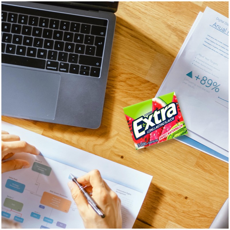 EXTRA Gum Sweet Watermelon Sugarfree, Bulk, Individually Wrapped, Long-Lasting Juicy