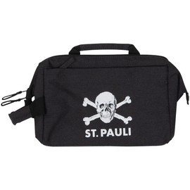 FC St. Pauli - Toiletry Bag Skull rPET - Anthracite + 2 x Fanergy