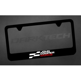 Works John Cooper Works License Plate Frame | Black Metal | Mini Cooper Racing USA
