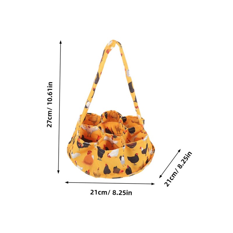 CIYODO Fresh Egg Collecting Basket with Pockets for Chicken Duck