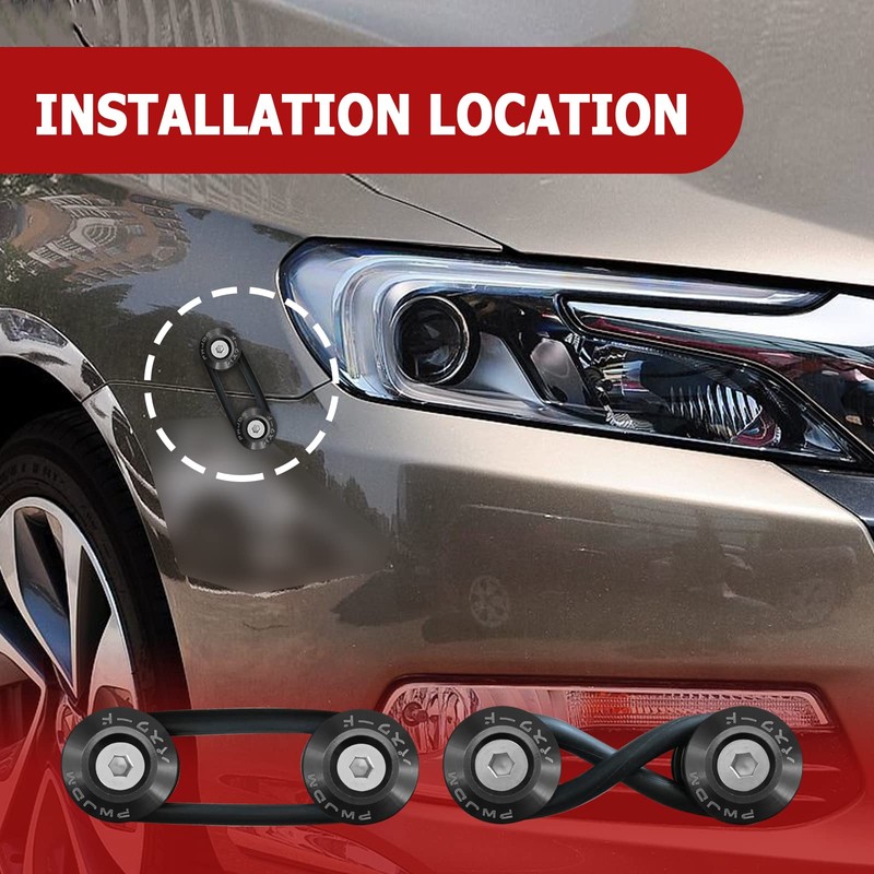 Universal Billet Bumper Trunk Quick Release Fastener Kit, Quick Release