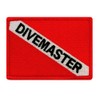 Divemaster Diver Down Flag Patch Embroidered Iron On Scuba Diving Emblem Souvenir