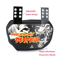 Football Back Plate Lower Back Rear Back Bone Protector Shield Backplate for Youth & Adult (Despair)