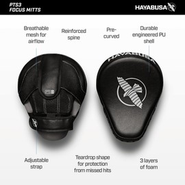 Hayabusa PTS 3 Focus Mitts Pair - Black, Standard