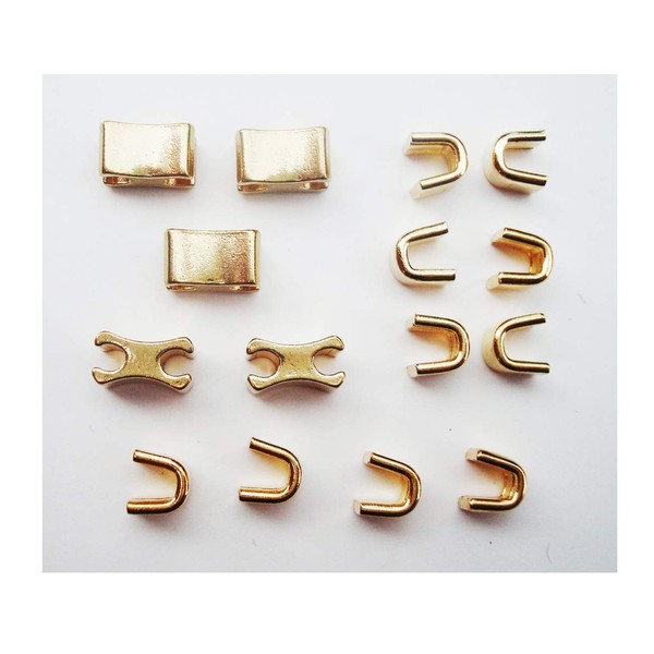 MYIW Solid Brass Golden Zipper Top Stop and Bottom Stop,Zipper
