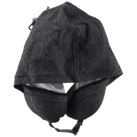 Hapitas HPL7052 Hoodie Neck Pillow, Compact Cushion, 10.2 inches (26 cm), Charcoal Gray, charcoal gray