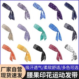 Unisex Paisley Sports Headband - Sweat-Absorbing for Riding & Running Free Size/16 15ea