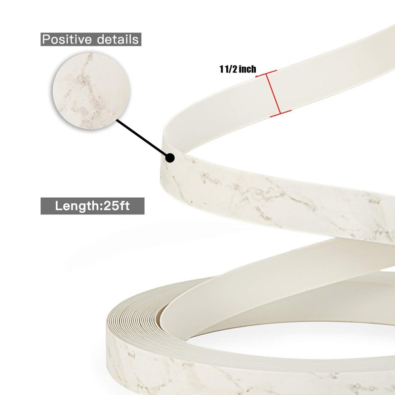 Marble Edge Banding 1 1/2" x 25ft Non Glued PVC