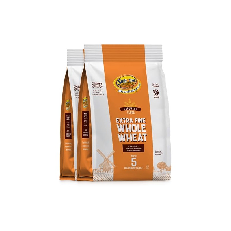 Shibolim Extra Fine Whole Wheat Flour, 5lb (2 Pack) |