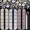 4000PCS Flatback Rhinestones and Half Round Pearls Kit #39, Multi
