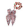 Cherry Bow Hair Clips Fruit Cherries Bowknot Scarf Cherry Print