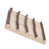 Natural Wood Hamster Feeding Food Bowl Split Climbing Ladder Platform