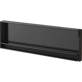 Yamazaki 4942 One-Handed Cut Magnetic Kitchen Paper Holder, Black, Approx. W 12.0 x D 1.0 x H 3.7 inches (30.5 x 2.5 x 9.5 cm), Tower, Compatible with Large Types Made in Japan
