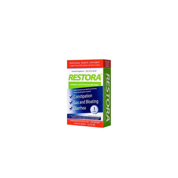 Restora Probiotic Supplement -Immunity Booster-Patented probiotic w/Omega 3, Gut Health Stabilizer Increases Resistance to Infectious Diseases -Calms Inflammation