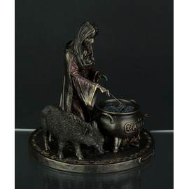 Veronese Ceridwen - Celtic Goddess of Knowledge with Cauldron Statue