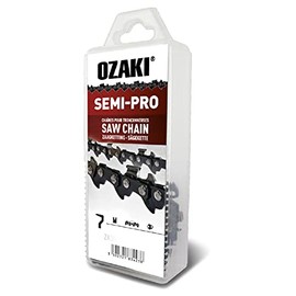 OZAKI - Chainsaw Chain 3/8 LP E66 - Semi-Pro - Gauge 1.6 mm (0.063") - Semi-Square Gouge Profile - 66 Drives - 45 cm