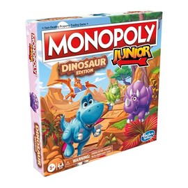 Hasbro Gaming Monopoly Junior Dinosaur Edition Juego | Juegos de Mesa para niños con Tokens de Juguete con temática dinaria | 2-4 Jugadores para niños y niñas | A Partir de 5 años (Exclusivo de