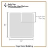 Royal Hotel Bedding Solid Periwinkle Top-Split-Calking: Adjustable California King Bed