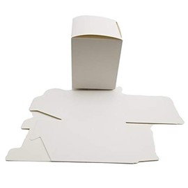 Paper Gift Cupcake Storage Trinket Boxes 12 count 3.5 x 3.5 x 3.5 for cupcakes (white) hard stock paper