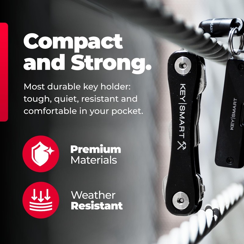 KeySmart Rugged - Multi-Tool Key Holder with Bottle Opener and