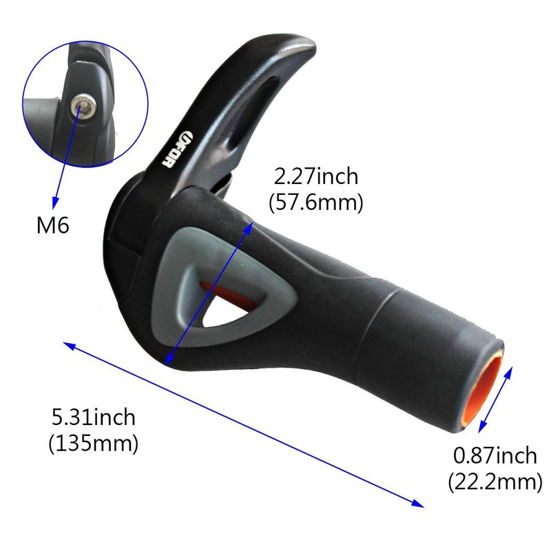 UFOR CAVO Ergonomic Lock-On Rubber Bike Grips, with Aluminum Locking