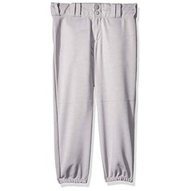 Alleson Athletic Girls' X-Large (29-31" W) Athletic Fast Pitch Softball Belt Loop Pants, Grey