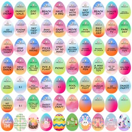 BleSky 60 Pack Easter Egg Tokens for Kids,Easter Reward Tokens Easter Prizes Stuffers Coins for Egg Hunt Prizes Easter Egg Fillers
