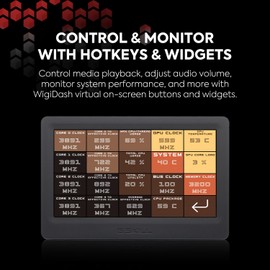 G.Skill WigiDash PC Command Panel - 7 inch Touch Display, Up to 20 (5x4) Widget Grid, Customizable Hotkeys/Shortcuts/Widgets, Monitor System Performance (Windows 10 and 11, USB Powered)