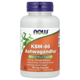 NOW Foods, KSM-66 Ashwagandha®, 600mg, Veggie Capsules 90 Tablets / NOW Foods (나우푸드), KSM-66 Ashwagandha®, 600mg, 베지 캡슐 90정