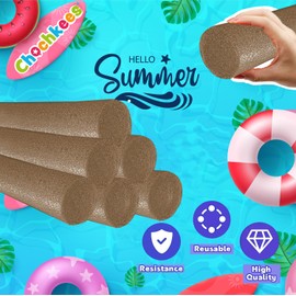 Floating Pool Noodles Foam Tube, Thick Noodles for Floating in The Swimming Pool, Assorted Colors, 52 Inches Long (Brown)
