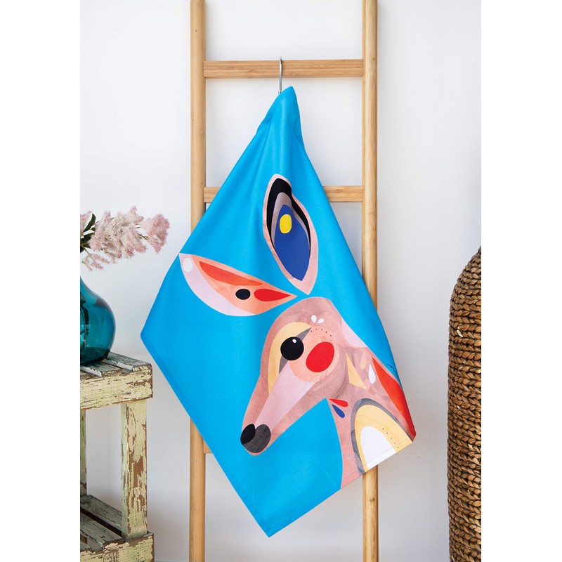 Maxwell & Williams Pete Cromer Tea Towel, Kangaroo Print, 100%