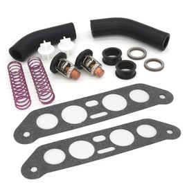 QuickMarine 5005440 Thermostat Rebuild Kit for Evinrude Johnson 65-140 HP V4 Crossflow Outboards Motor Replacement 340975 340976 Sierra 18-3673