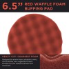 TCP Global 6.5" Red Waffle Heavy Cut Grip Foam Polish