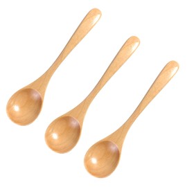 kicoriya Set of 3 Natural Wood Cafe Style Tea Spoons Japanese Quality Coffee Spoons Dessert Spoons