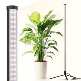 Barrina Standing Grow Light T10, 42W 5000K, Full Spectrum LED Plant Light for Indoor,Vertical Grow Light, Wide Coverage, 4FT Height with On/Off Switch and Tripod Floor Stand - Color: 5000K