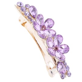 Ipetboom Elegant Rhinestone Flower Hair Barrette Bridal Hair Clip for Women Accessories