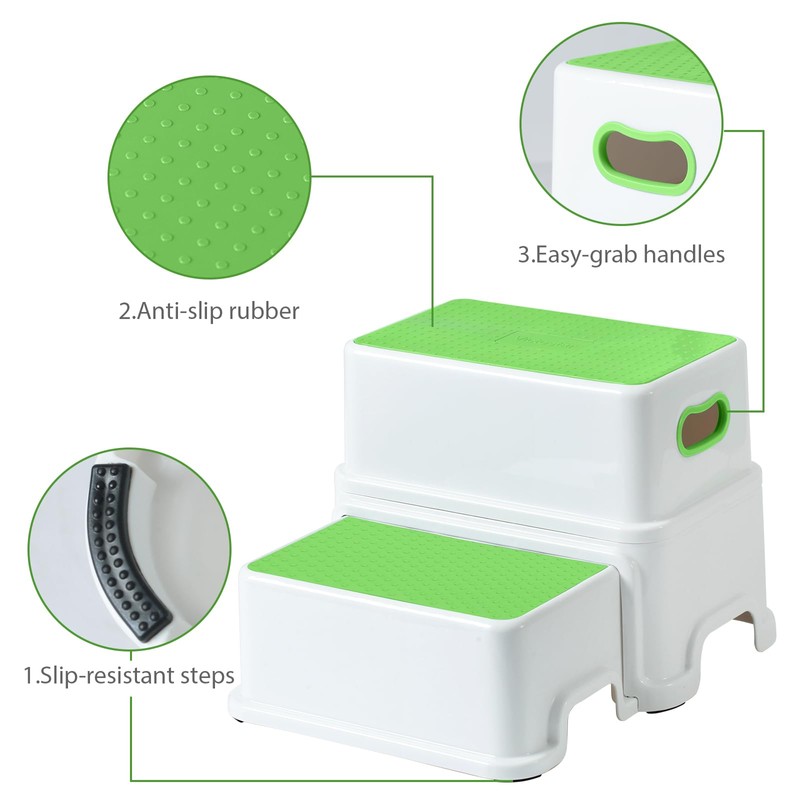Victostar Toddler Step Stool,2 Kids Step Stool for Bathroom Sink,Baby