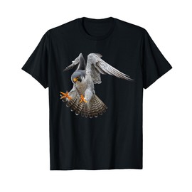 peregrine falcon lands on prey T-Shirt