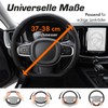 Upgrade4cars D-shape steering wheel cover in black, steering wheel protector,