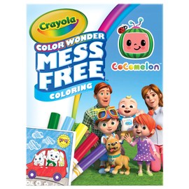 Crayola Cocomelon Color Wonder Coloring Set, Cocomelon Coloring Pages, Mess Free Coloring for Toddlers, Travel Activity, Gift for Kids