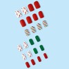 Christmas Press on Nails Square Short Fake Nails Matte Glue