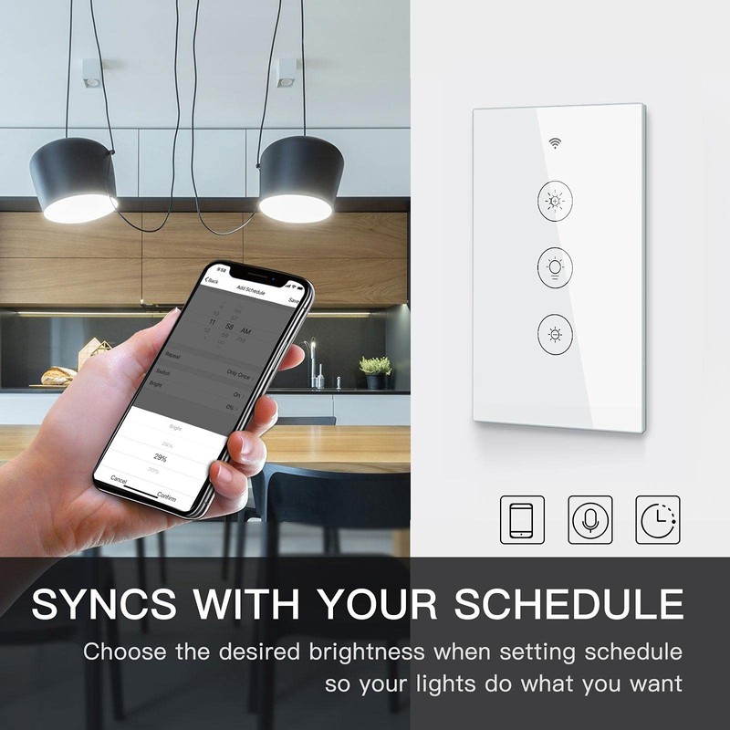 MOES WiFi RF Smart Light Dimmer Switch, Smart Life/Tuya APP