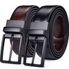 beltox fine Men's Dress Belt Leather Reversible 1.25" Wide Rotated