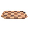 Wood Fruit Dishes Wooden Tea Dessert Tray Grid Pattern Rectangular