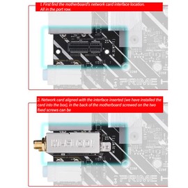 Dilwe Tarjeta Inalámbrica WiFi 6 para Escritorio, M.2 CNVIo Triple Banda 2.4GHz 5GHz 6GHz 802.11 AX BT5.3 Tarjeta de Red Inalámbrica con 2 Antenas Adaptador Inalámbrico para 10