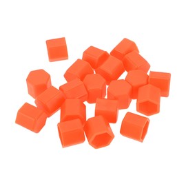 Partuto 20 Pcs Wheel Lug Nut Bolt Rims Tire Nut Screws Dust Cap Cover Nut Protection Silicone Fluorescent Orange 2.2x17x20mm